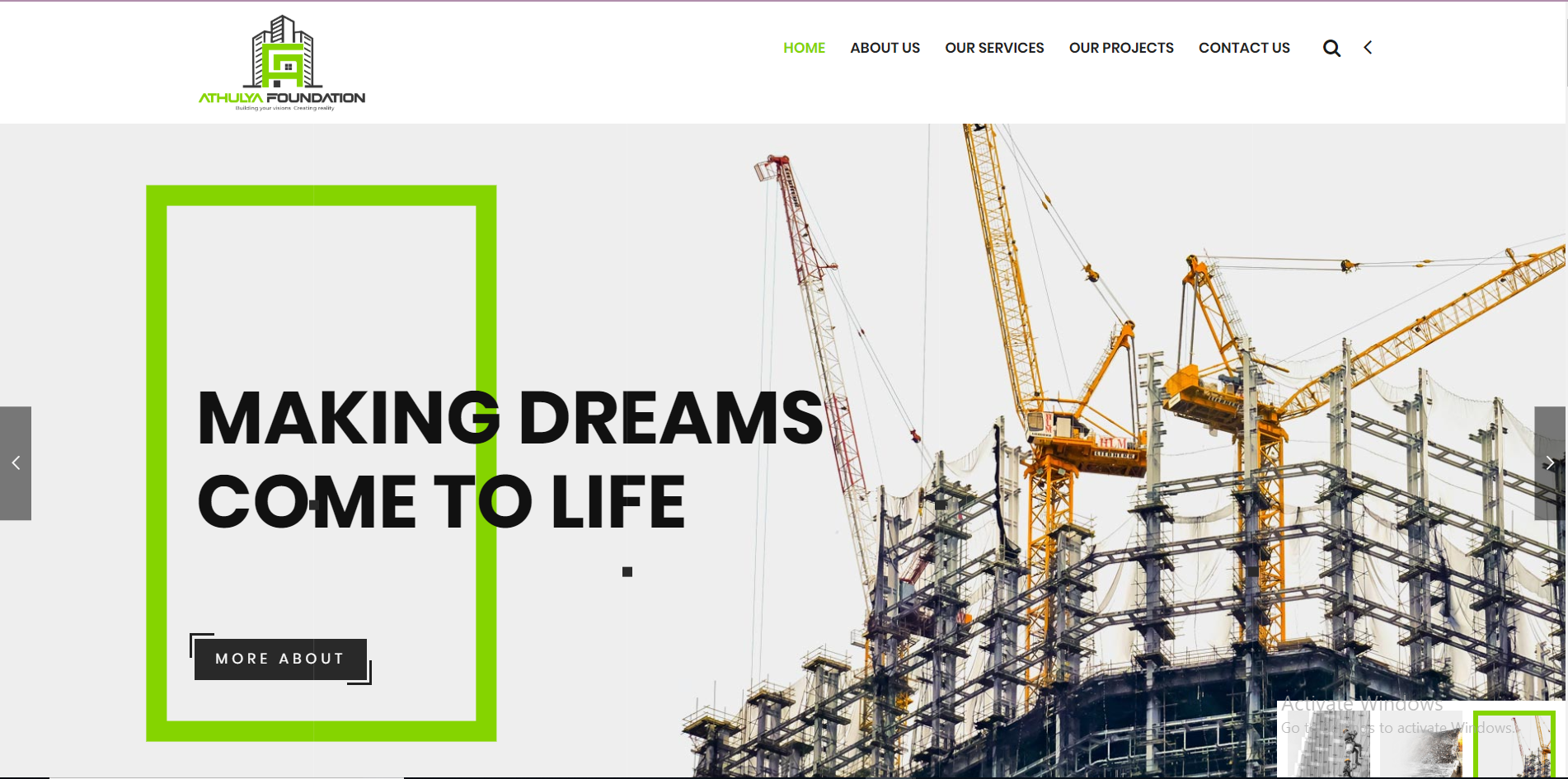 Construction Company Website